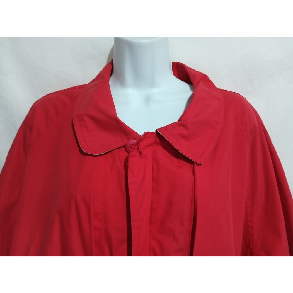 Vintage Mighty Mac Size XL Long Sleeve Red Zip Front Jacket Pockets Windbreaker